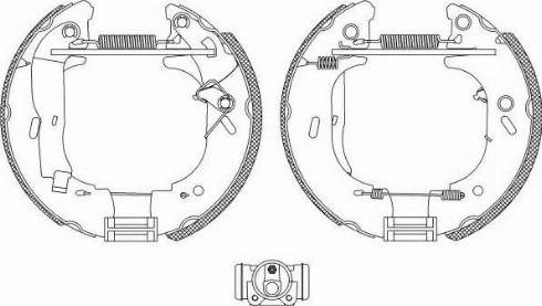 HELLA PAGID 8DB355004131 - Комплект тормозных колодок, барабанные unicars.by