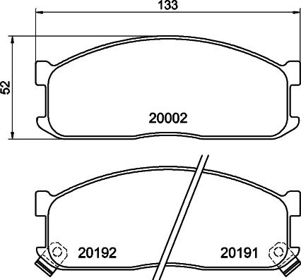 HELLA PAGID 8DB 355 006-211 - Тормозные колодки, дисковые, комплект unicars.by