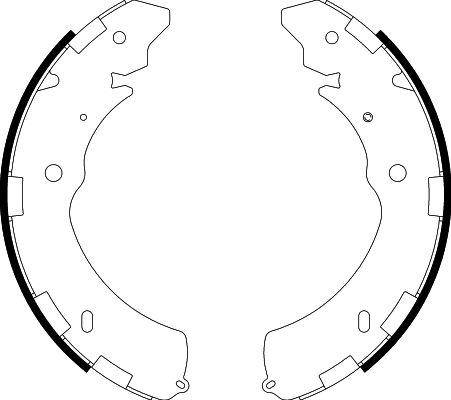 HELLA PAGID 8DB 355 000-421 - Комплект тормозных колодок, барабанные unicars.by