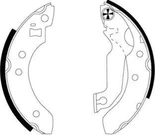 HELLA PAGID 8DB 355 000-601 - Комплект тормозных колодок, барабанные unicars.by