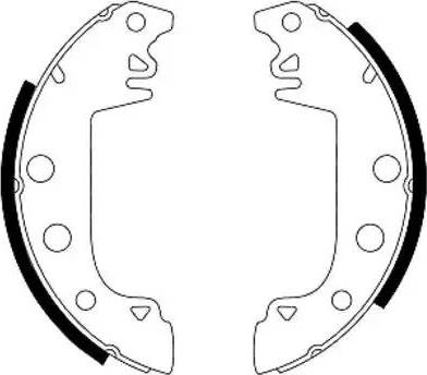 HELLA PAGID 8DB 355 000-031 - Комплект тормозных колодок, барабанные unicars.by