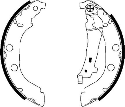 HELLA PAGID 8DB 355 001-801 - Комплект тормозных колодок, барабанные unicars.by