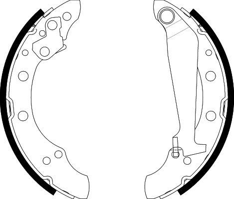 HELLA PAGID 8DB 355 001-311 - Комплект тормозных колодок, барабанные unicars.by