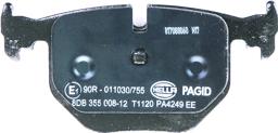 HELLA PAGID 8DB 355 008-121 - Тормозные колодки, дисковые, комплект unicars.by