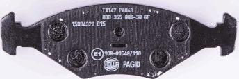 HELLA PAGID 8DB 355 008-381 - Тормозные колодки, дисковые, комплект unicars.by