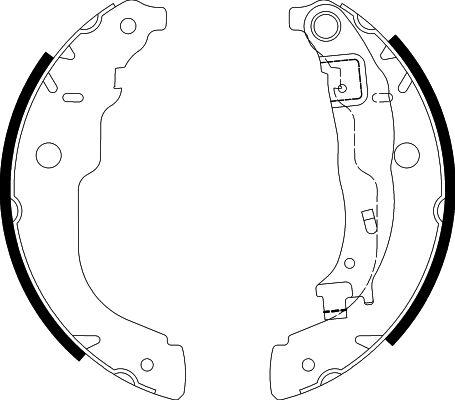 HELLA PAGID 8DB 355 003-031 - Комплект тормозных колодок, барабанные unicars.by