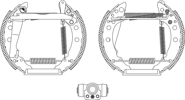 HELLA PAGID 8DB 355 003-741 - Комплект тормозных колодок, барабанные unicars.by