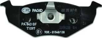 HELLA PAGID 8DB 355 007-911 - Тормозные колодки, дисковые, комплект unicars.by