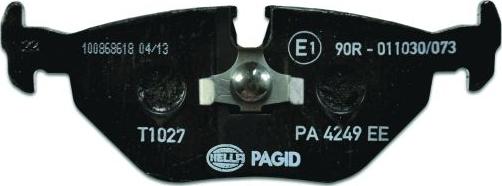 HELLA PAGID 8DB 355 007-421 - Тормозные колодки, дисковые, комплект unicars.by