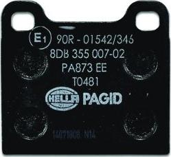 HELLA PAGID 8DB 355 007-021 - Тормозные колодки, дисковые, комплект unicars.by