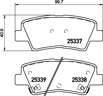 HELLA PAGID 8DB 355 019-981 - Тормозные колодки, дисковые, комплект unicars.by