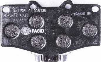 HELLA PAGID 8DB 355 015-351 - Тормозные колодки, дисковые, комплект unicars.by