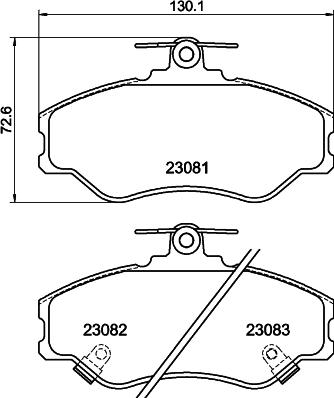 HELLA PAGID 8DB 355 016-641 - Тормозные колодки, дисковые, комплект unicars.by