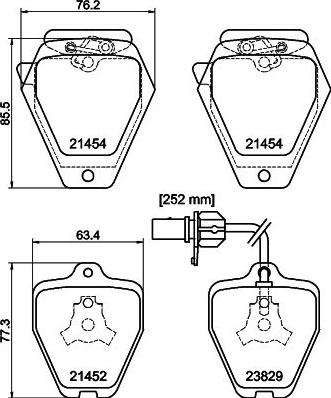 HELLA PAGID 8DB 355 010-191 - Тормозные колодки, дисковые, комплект unicars.by