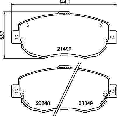 HELLA PAGID 8DB 355 010-151 - Тормозные колодки, дисковые, комплект unicars.by