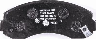 HELLA PAGID 8DB 355 010-131 - Тормозные колодки, дисковые, комплект unicars.by