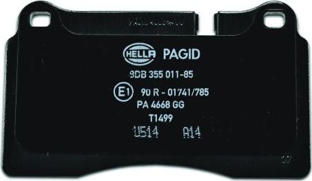 HELLA PAGID 8DB 355 011-851 - Тормозные колодки, дисковые, комплект unicars.by