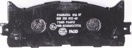 HELLA PAGID 8DB 355 012-401 - Тормозные колодки, дисковые, комплект unicars.by