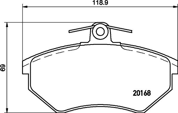 HELLA PAGID 8DB 355 017-901 - Тормозные колодки, дисковые, комплект unicars.by