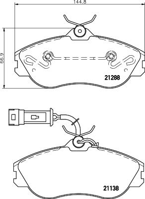 HELLA PAGID 8DB 355 017-911 - Тормозные колодки, дисковые, комплект unicars.by