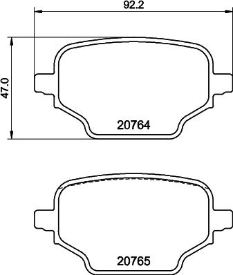 HELLA PAGID 8DB 355 039-911 - Тормозные колодки, дисковые, комплект unicars.by