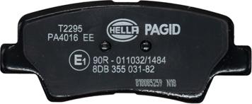 HELLA PAGID 8DB 355 031-821 - Тормозные колодки, дисковые, комплект unicars.by