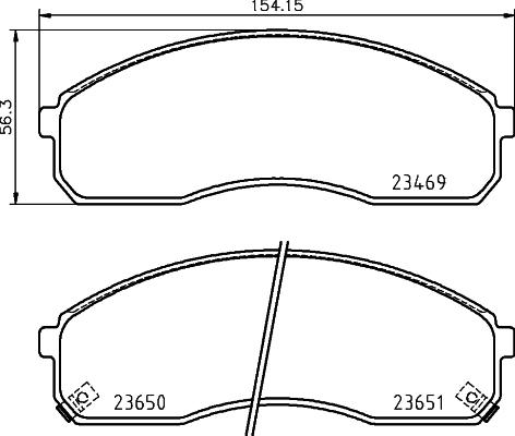 HELLA 8DB 355 025-821 - Тормозные колодки, дисковые, комплект unicars.by