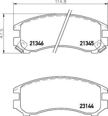 HELLA PAGID 8DB 355 005-681 - Тормозные колодки, дисковые, комплект unicars.by