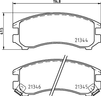 HELLA PAGID 8DB 355 026-921 - Тормозные колодки, дисковые, комплект unicars.by