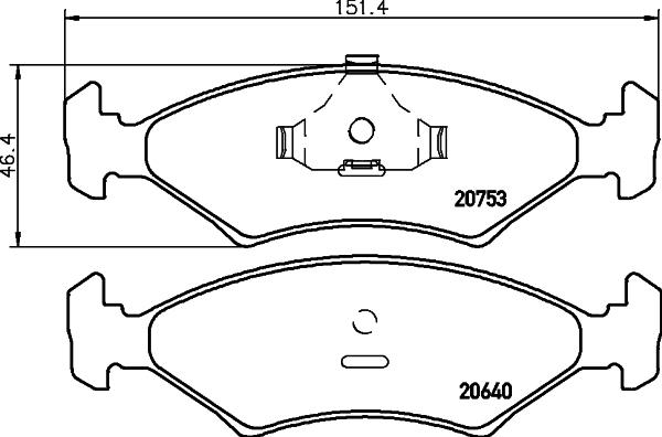 HELLA PAGID 8DB 355 026-781 - Тормозные колодки, дисковые, комплект unicars.by