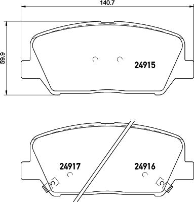 HELLA PAGID 8DB 355 020-591 - Тормозные колодки, дисковые, комплект unicars.by