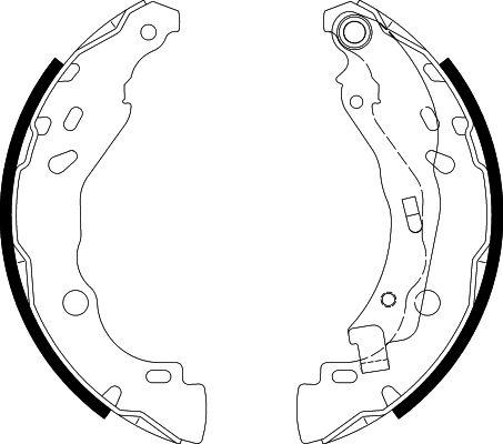 HELLA PAGID 8DB 355 020-081 - Комплект тормозных колодок, барабанные unicars.by