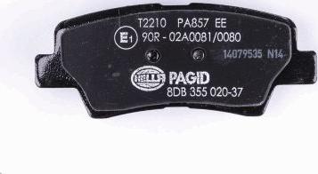 HELLA PAGID 8DB 355 020-371 - Тормозные колодки, дисковые, комплект unicars.by