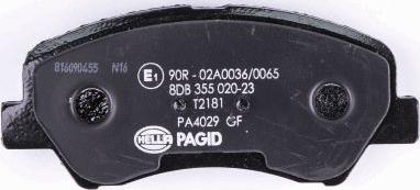 HELLA PAGID 8DB 355 020-231 - Тормозные колодки, дисковые, комплект unicars.by