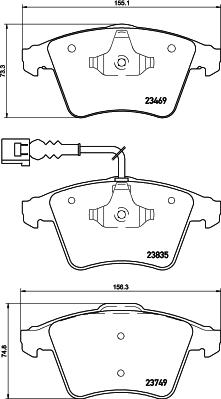 HELLA PAGID 8DB 355 021-221 - Тормозные колодки, дисковые, комплект unicars.by