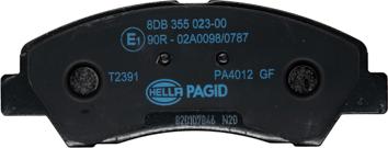 HELLA PAGID 8DB 355 023-001 - Тормозные колодки, дисковые, комплект unicars.by