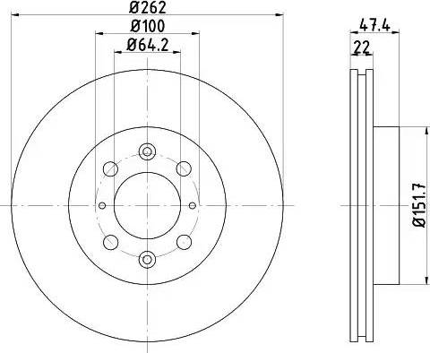 HELLA PAGID 8DD 355 104-041 - Тормозной диск unicars.by