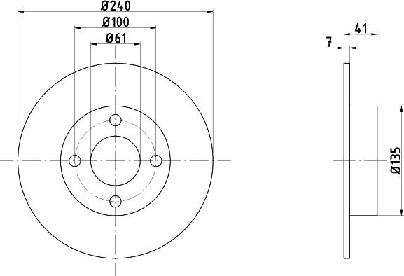 HELLA PAGID 8DD 355 106-461 - Тормозной диск unicars.by