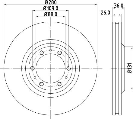 HELLA PAGID 8DD 355 106-001 - Тормозной диск unicars.by