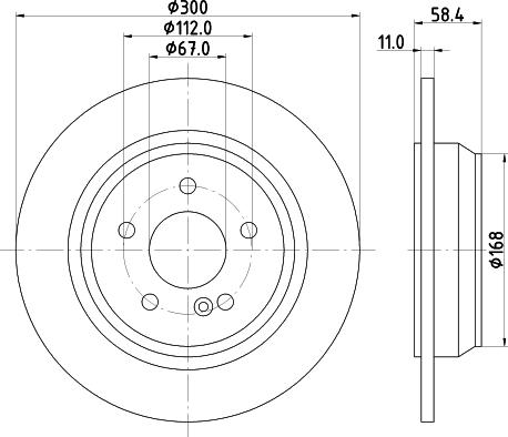 HELLA PAGID 8DD 355 106-891 - Тормозной диск unicars.by