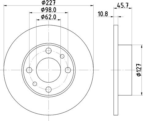 HELLA PAGID 8DD 355 100-361 - Тормозной диск unicars.by