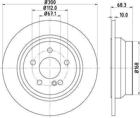 HELLA PAGID 8DD 355 122-522 - Тормозной диск unicars.by