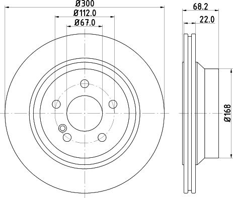 HELLA PAGID 8DD 355 124-511 - Тормозной диск unicars.by