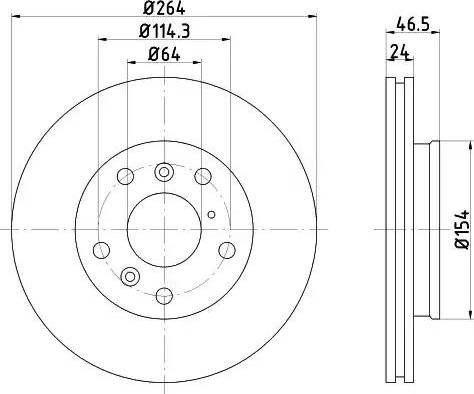 HELLA PAGID 8DD 355 103-211 - Тормозной диск unicars.by