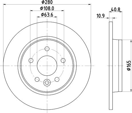 HELLA PAGID 8DD 355 119-502 - Тормозной диск unicars.by