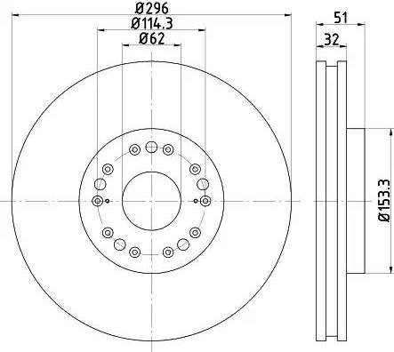 HELLA PAGID 8DD 355 119-381 - Тормозной диск unicars.by