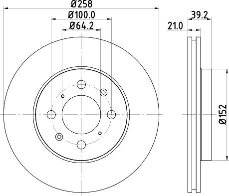 HELLA PAGID 8DD 355 114-451 - Тормозной диск unicars.by