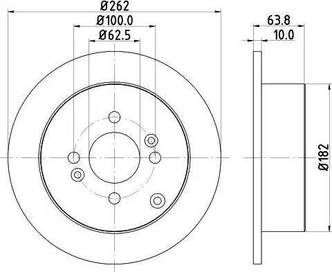 HELLA PAGID 8DD 355 114-011 - Тормозной диск unicars.by