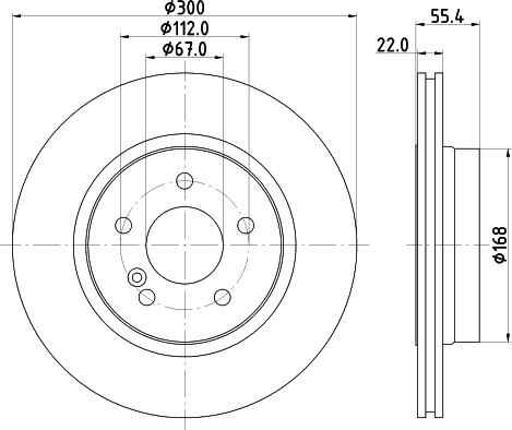 HELLA PAGID 8DD 355 111-852 - Тормозной диск unicars.by