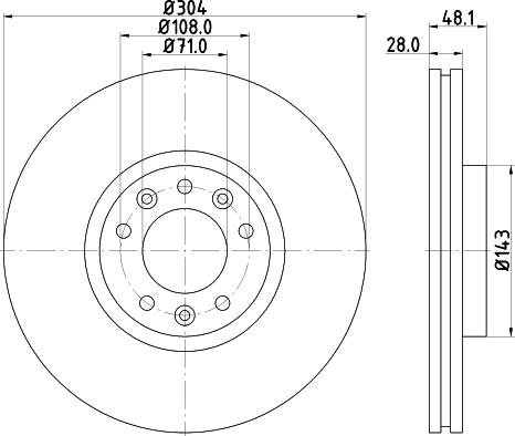 HELLA PAGID 8DD 355 117-331 - Тормозной диск unicars.by